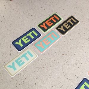Set of 5 vinyl Yeti stickers